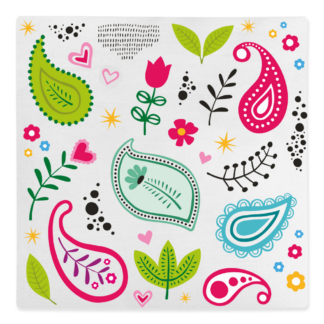 Paisley Print Canvas Cushion