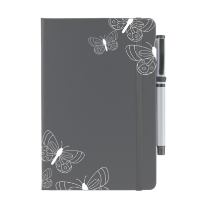 Butterflies Outlines Personalised Notebook with Pen - Image 4