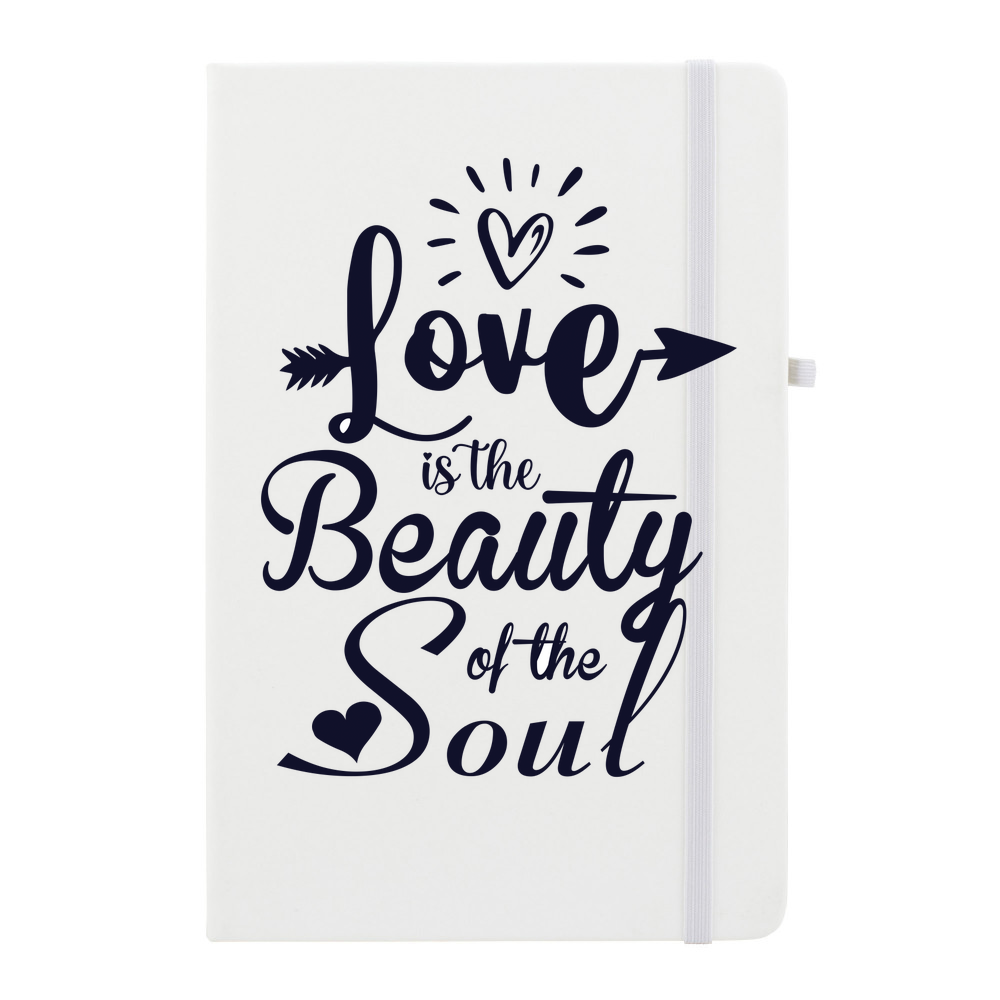 Love Is The Beauty Of The Soul Personalised Soft Feel Notebook - Image 2
