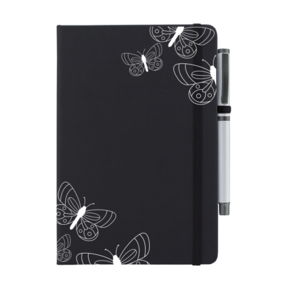 Butterflies Outlines Personalised Notebook with Pen - Image 3