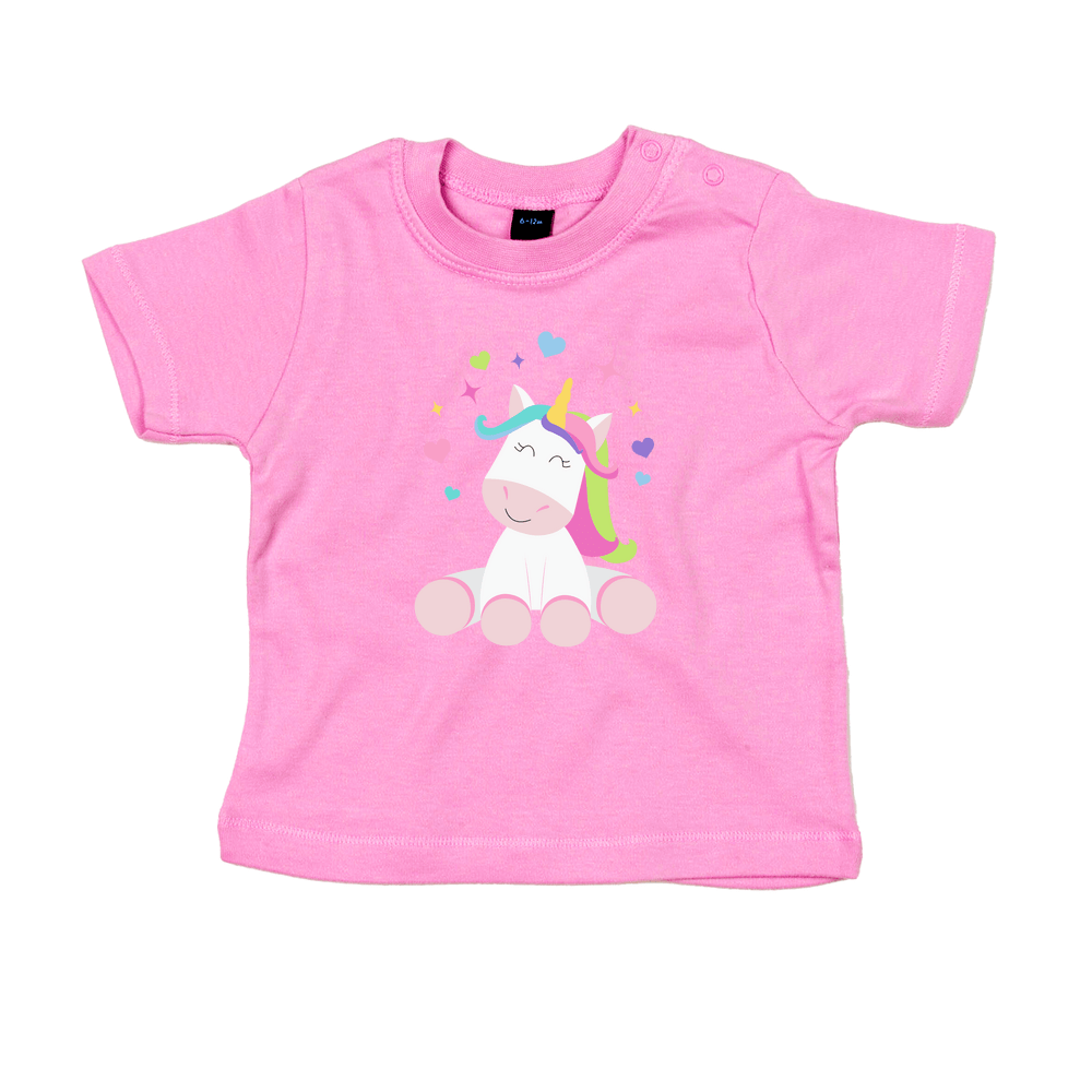 Cute Unicorn Personalised Baby/Toddler T-Shirt - Image 3