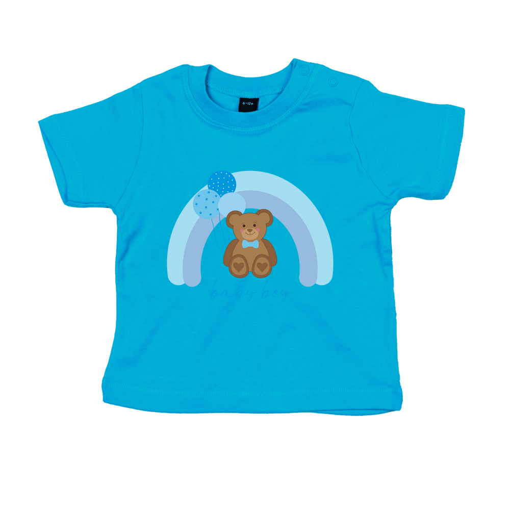 Baby Boy Personalised Teddy Bear Baby/Toddler T-Shirt - Image 4