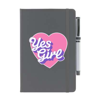 Yes Girl Personalised Notebook with Pen - Image 11
