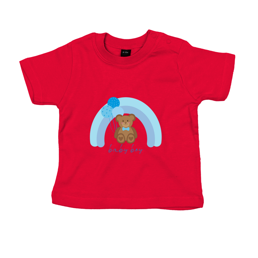 Baby Boy Personalised Teddy Bear Baby/Toddler T-Shirt - Image 6