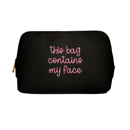 This Bag Contains My Face Leather Look Accessory Bag - Image 8