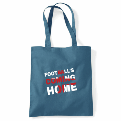 Football's Coming Home Coloured Cotton Tote Bag - Image 5