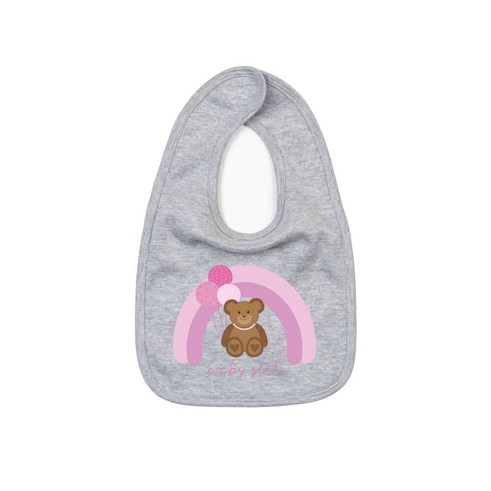 Baby Girl Teddy Bear Bib - Image 4