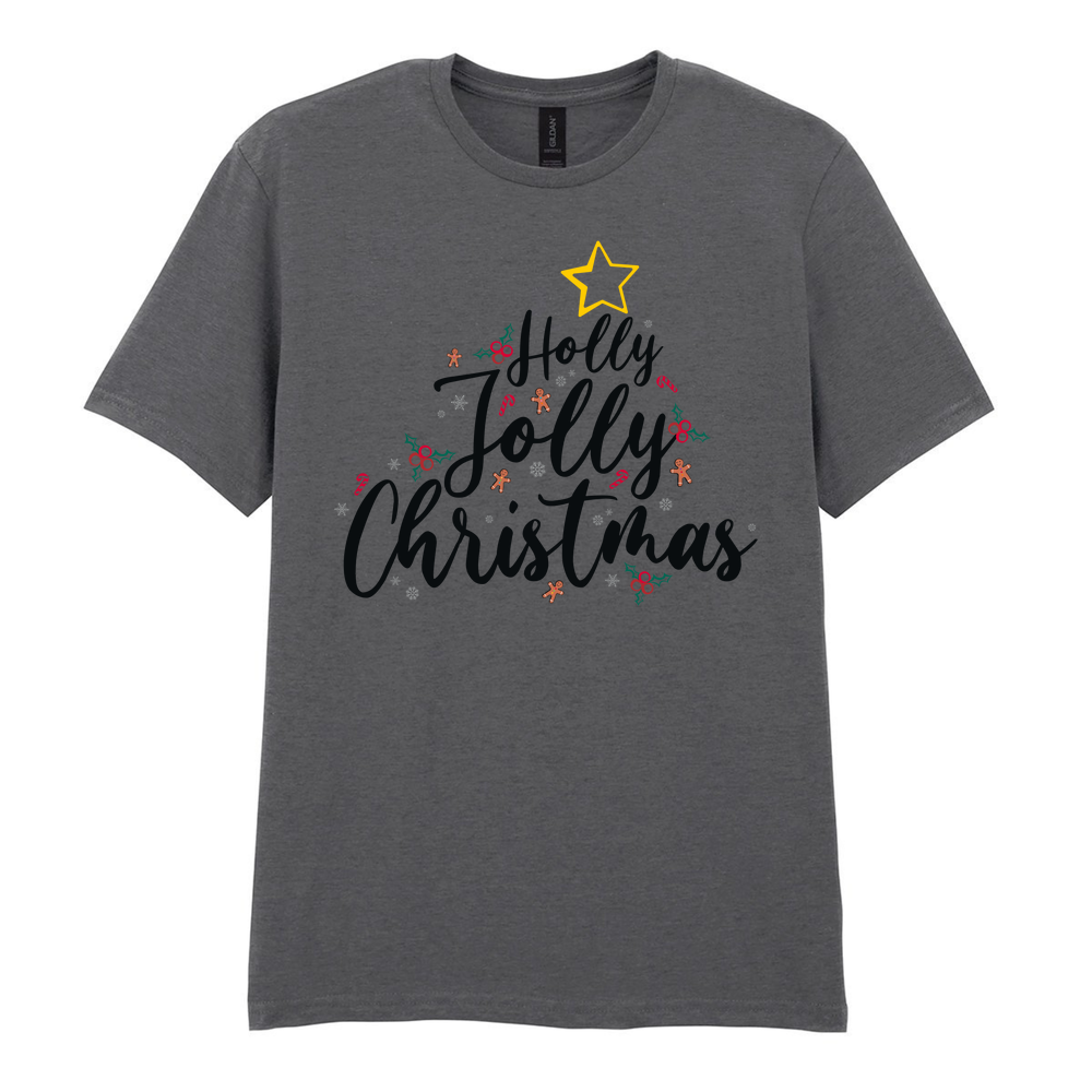 Holly Jolly Christmas Cotton T-Shirt - Image 8