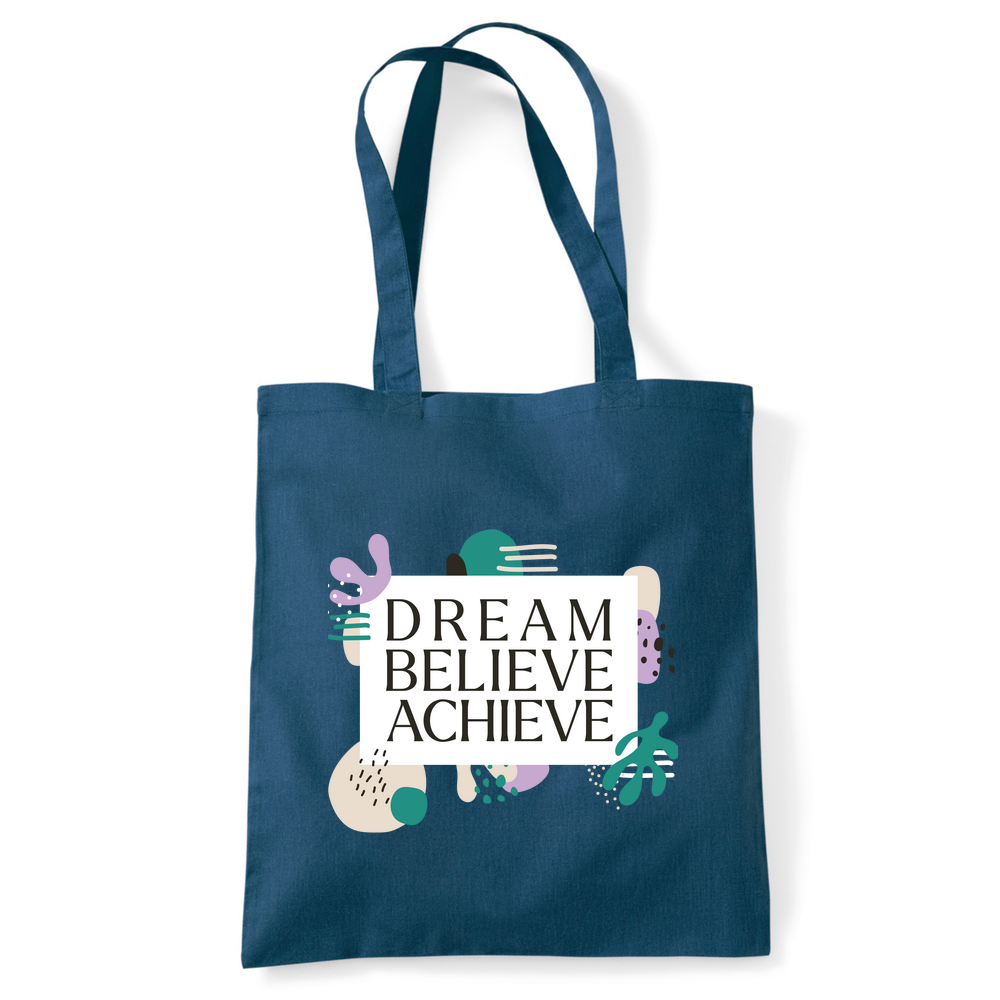 Dream Believe Achieve Tote Bag - Image 19