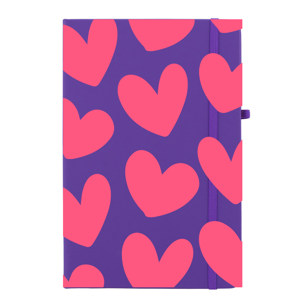 Love Hearts Personalised Soft Feel Notebook - Image 8