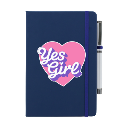 Yes Girl Personalised Notebook with Pen - Image 6