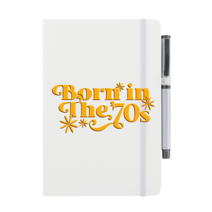 Born in The 70s Personalised Notebook with Pen - Image 7