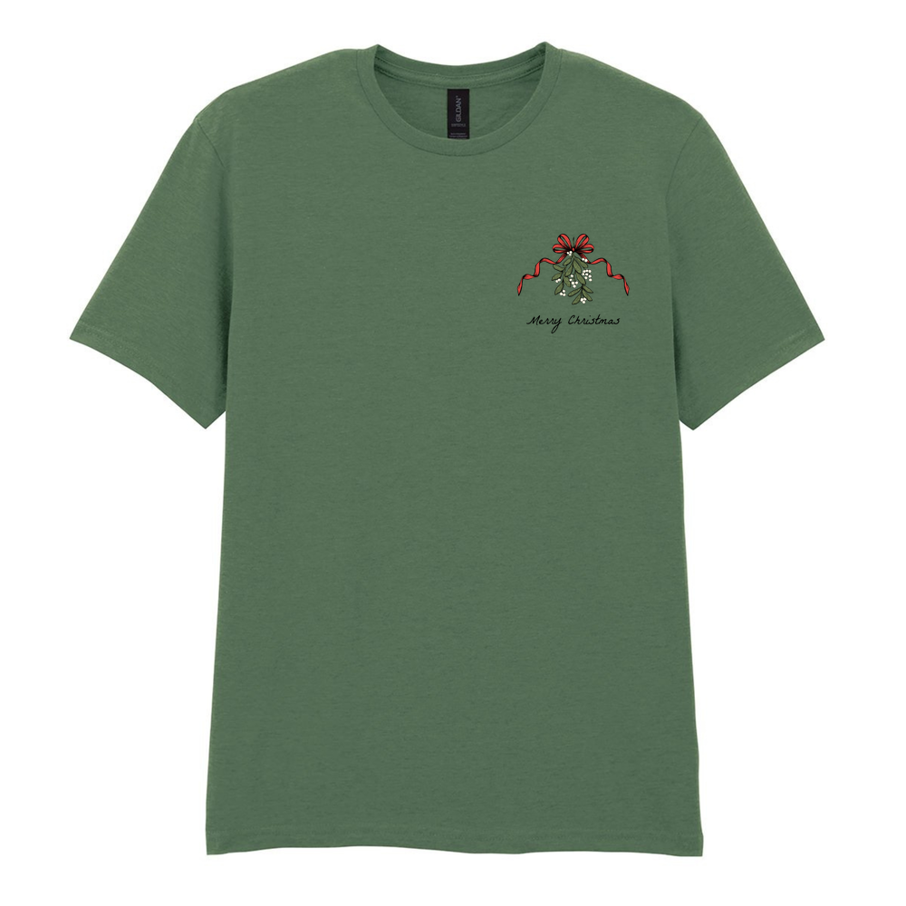 Merry Christmas Mistletoe Cotton T-Shirt - Image 37