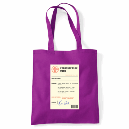 Wine Prescription Personalised Tote Bag - Image 24