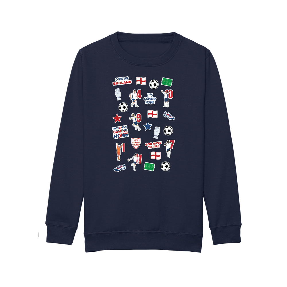 England Collage Kids Sweatshirt - Image 7
