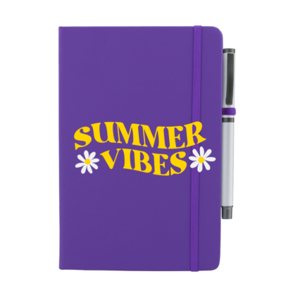 Summer Vibes Personalised Notebook with Pen - Image 4