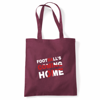 Football's Coming Home Coloured Cotton Tote Bag - Image 19