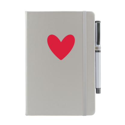 Heart Personalised Notebook with Pen - Image 9