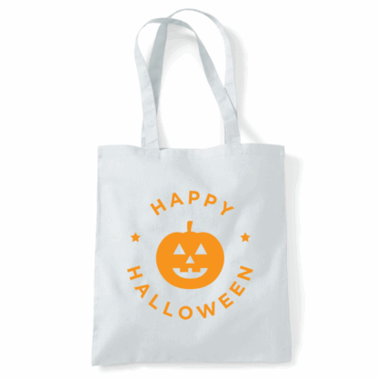 Happy Halloween Pumpkin Personalised Tote Bag - Image 46