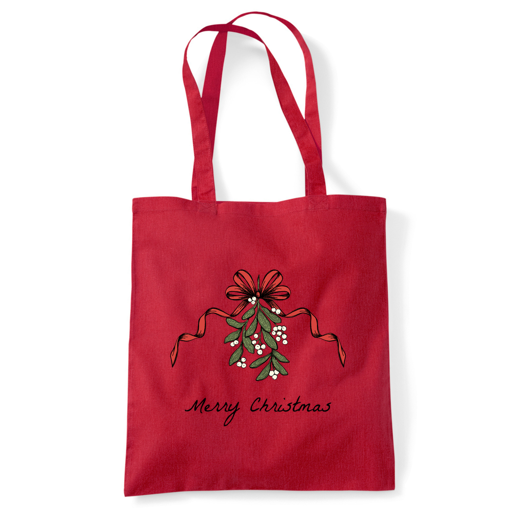 Merry Christmas Mistletoe Tote Bag - Image 29