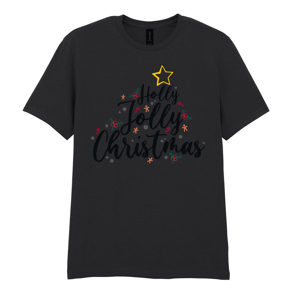 Holly Jolly Christmas Cotton T-Shirt - Image 9
