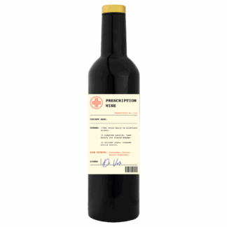 Prescription Wine Personalised Metal Bottle Flask
