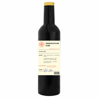 Prescription Wine Personalised Metal Bottle Flask - Image 2