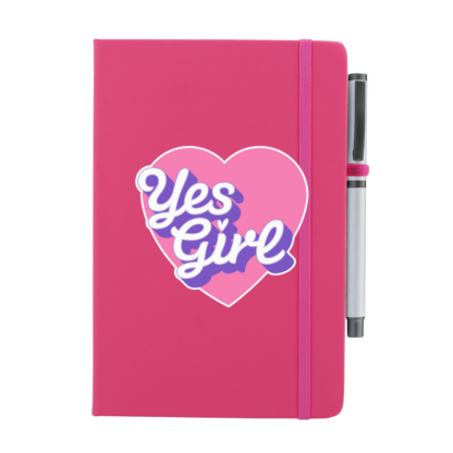 Yes Girl Personalised Notebook with Pen - Image 4