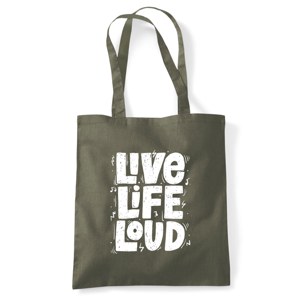 Live Life Loud Tote Bag - Image 42