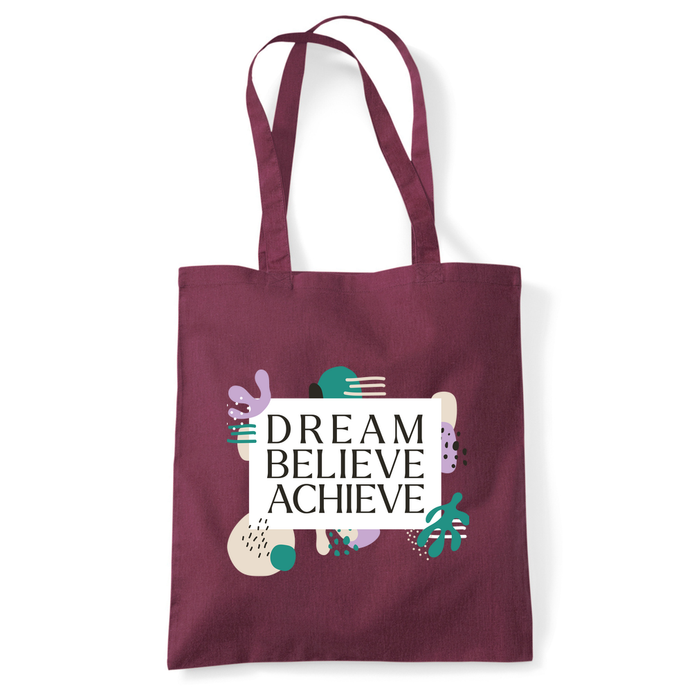 Dream Believe Achieve Tote Bag - Image 31