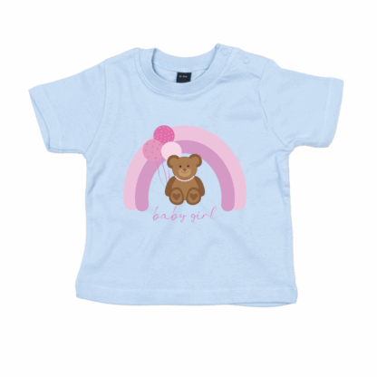 Baby Girl Personalised Teddy Bear Baby/Toddler T-Shirt - Image 7