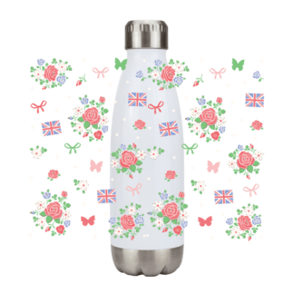Floral British Metal Bottle