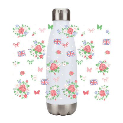 Floral British Metal Bottle