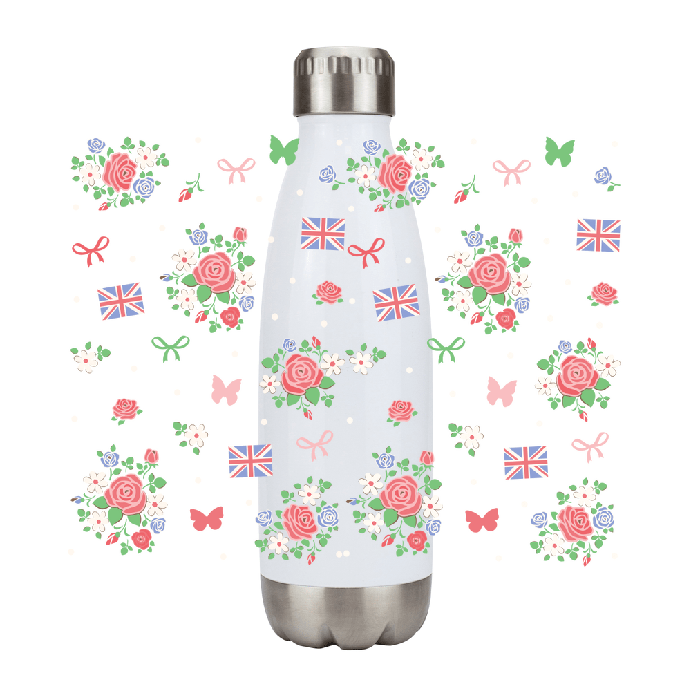 Floral British Metal Bottle - Image 2