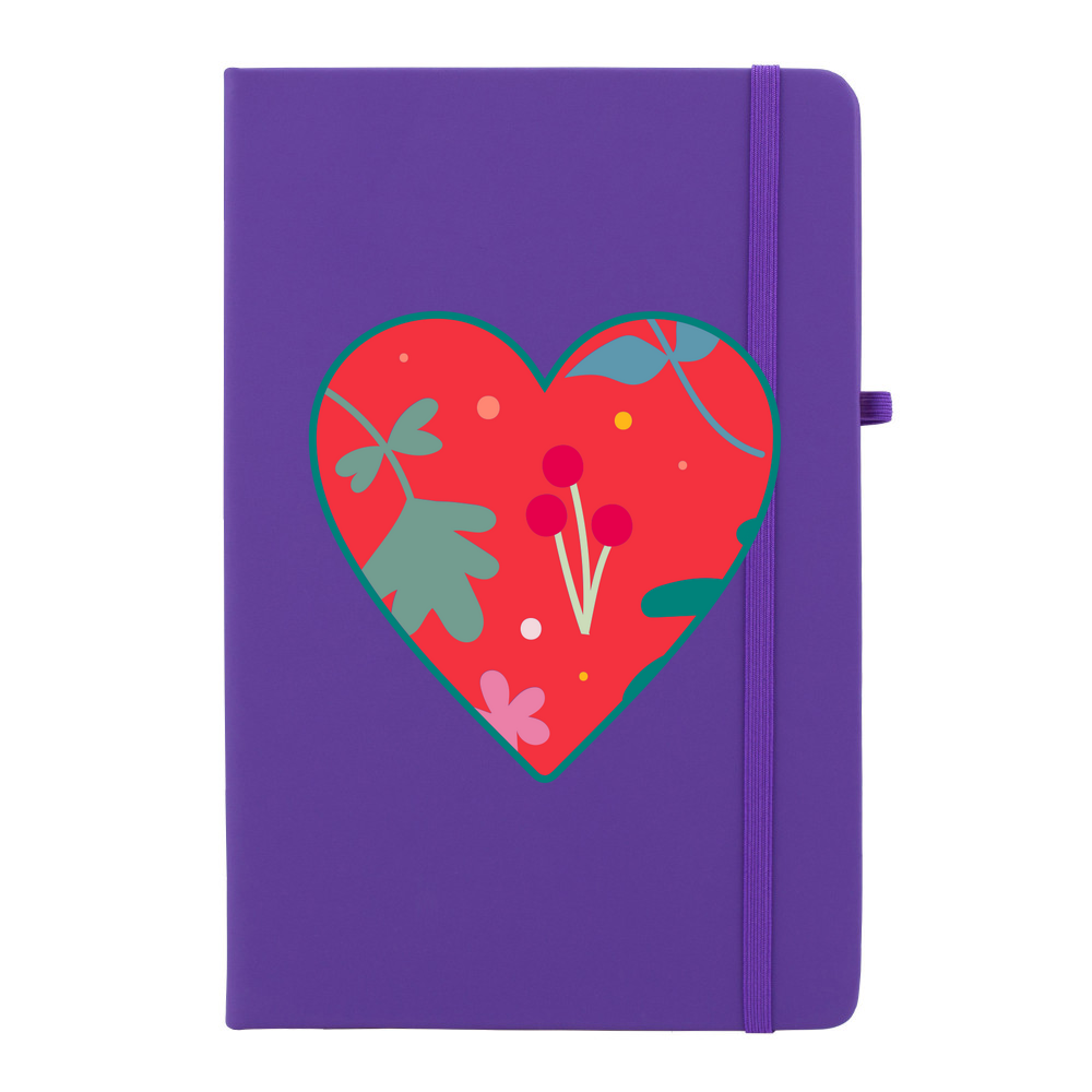 Floral Heart Personalised Soft Feel Notebook - Image 8