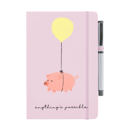 Anything's Possible Pig Personalised Notebook with Pen - Image 12
