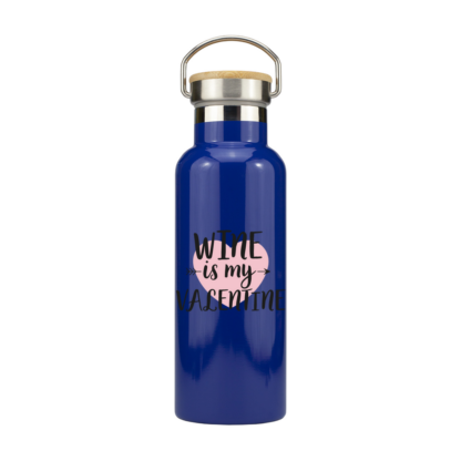 Wine is my Valentine Personalised Metal Bottle - Image 3