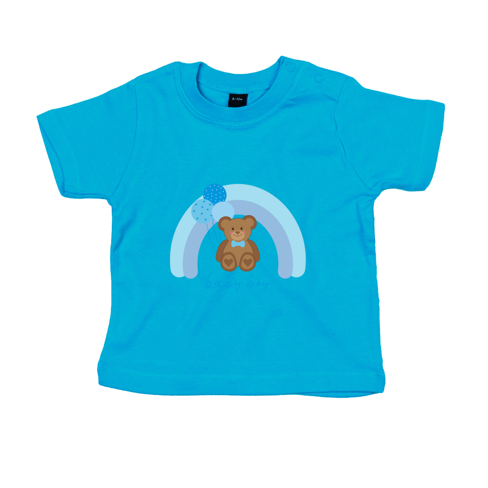 Baby Boy Personalised Teddy Bear Baby/Toddler T-Shirt - Image 4
