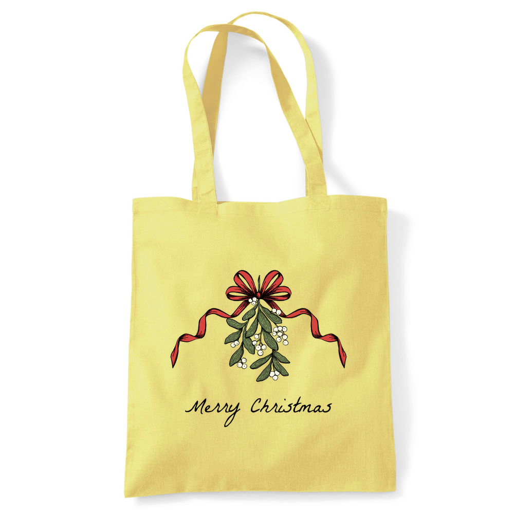 Merry Christmas Mistletoe Tote Bag - Image 35