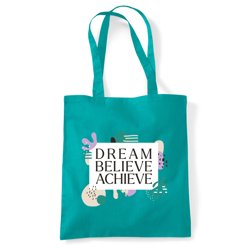 Dream Believe Achieve Tote Bag - Image 42