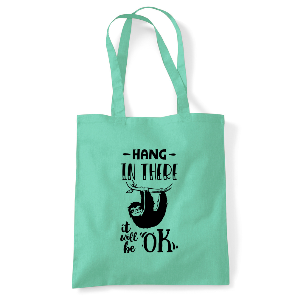 Hang In There Sloth Tote Bag - Image 44