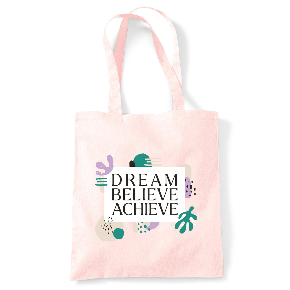 Dream Believe Achieve Tote Bag - Image 27