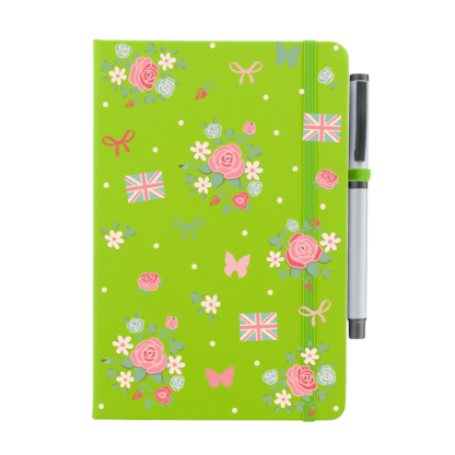 Floral British Personalised Notebook with Pen - Image 9