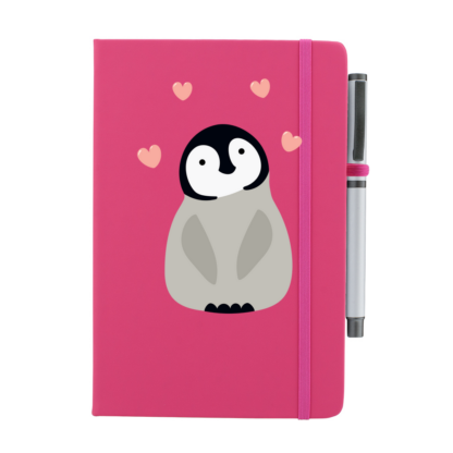 Penguin Personalised Notebook with Pen - Image 4