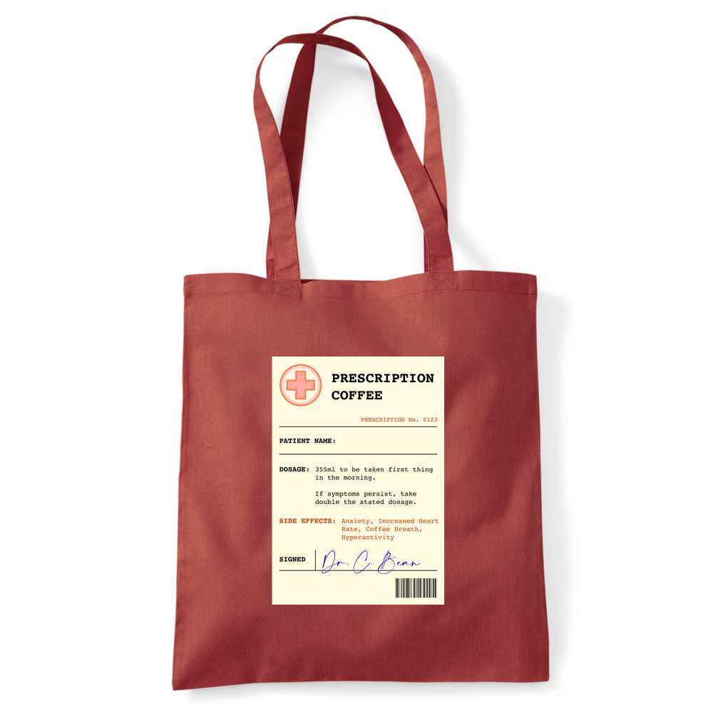 Coffee Prescription Personalised Tote Bag - Image 46