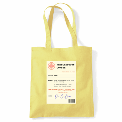 Coffee Prescription Personalised Tote Bag - Image 36
