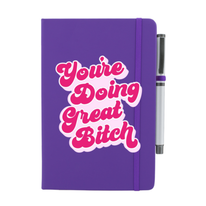 You're Doing Great Bitch Personalised Notebook with Pen - Image 3