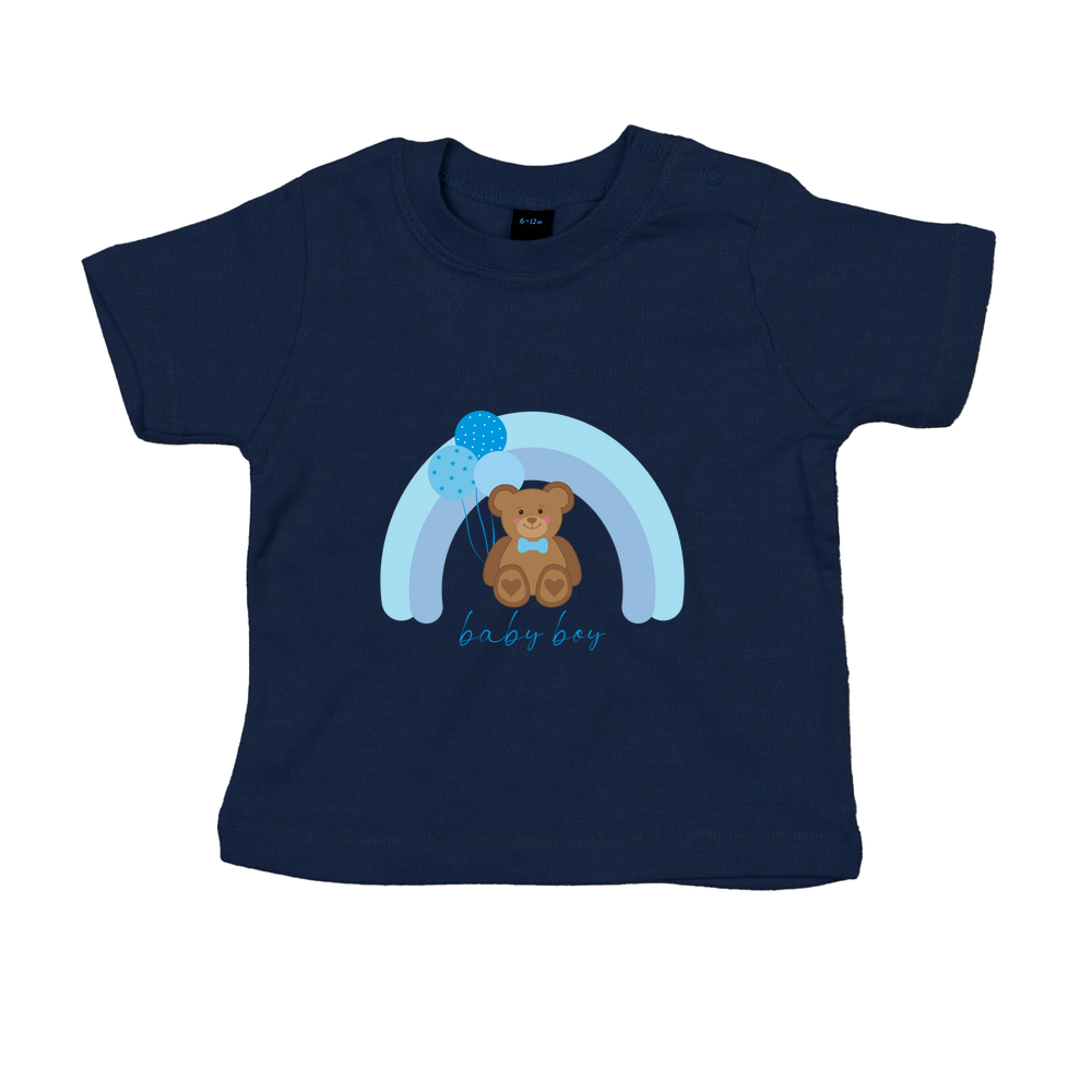Baby Boy Personalised Teddy Bear Baby/Toddler T-Shirt - Image 9