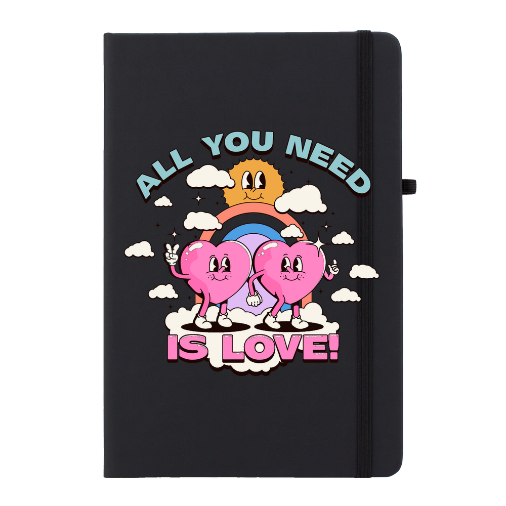 All You Need Is Love Personalised Soft Feel Notebook - Image 3