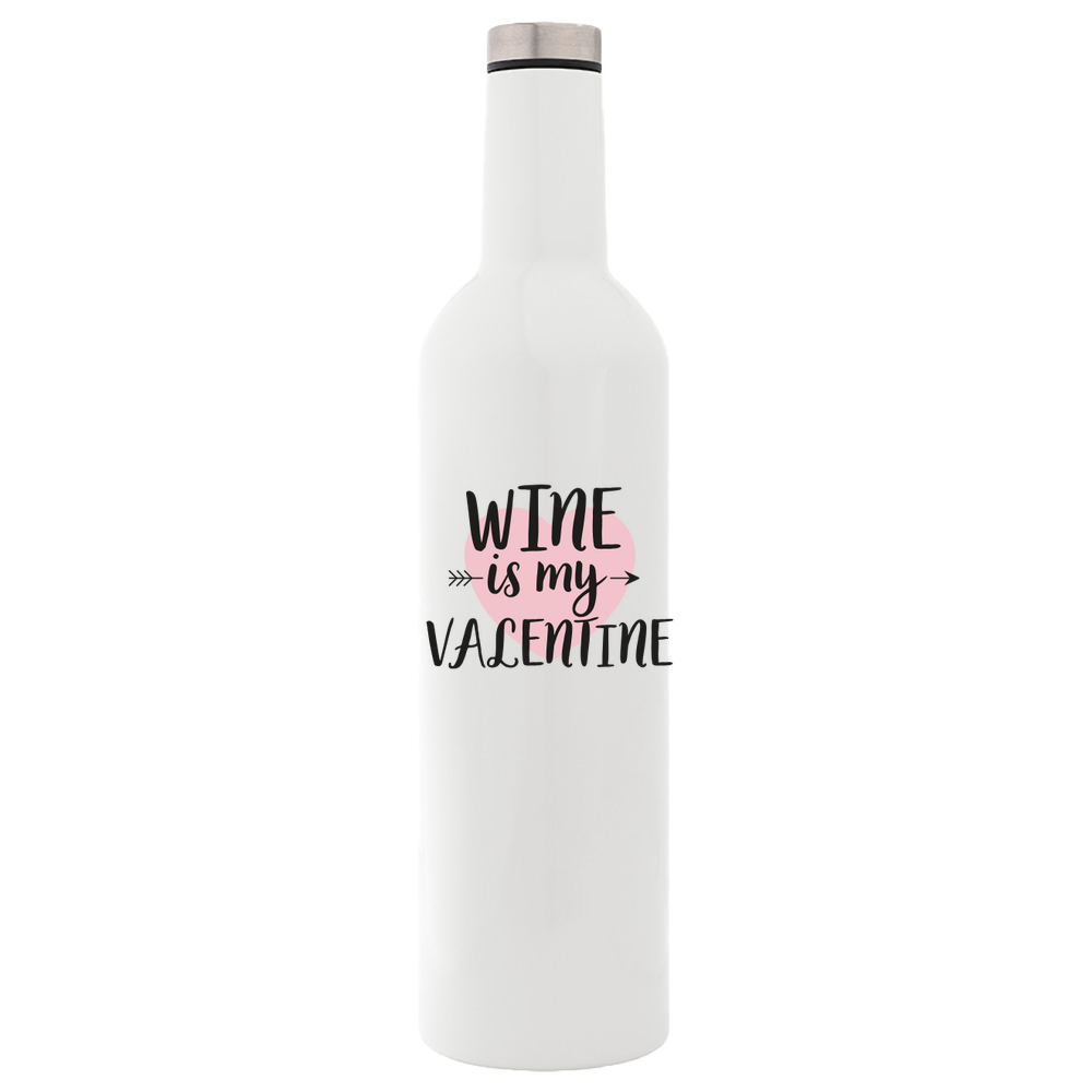 Wine is my Valentine Bottle Flask - Image 2